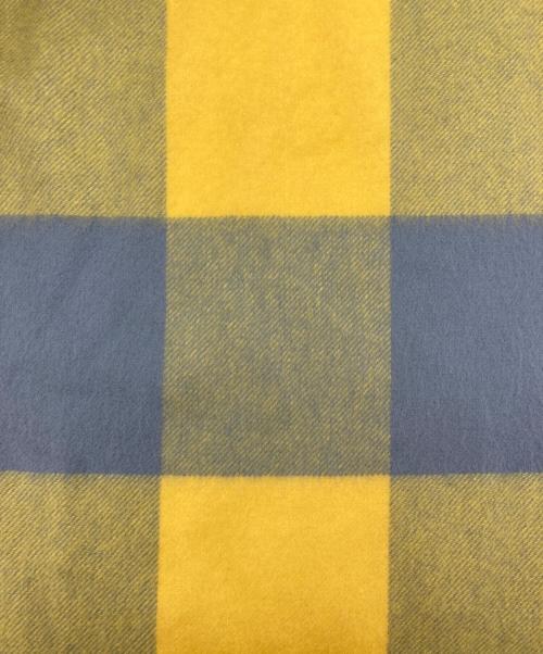 JOHNSTONS OF ELGIN（ジョンストンズオブエルガン）JOHNSTONS OF ELGIN (ジョンストンズオブエルガン) Ron Herman (ロンハーマン) チェックストール イエロー×ブルーの古着・服飾アイテム