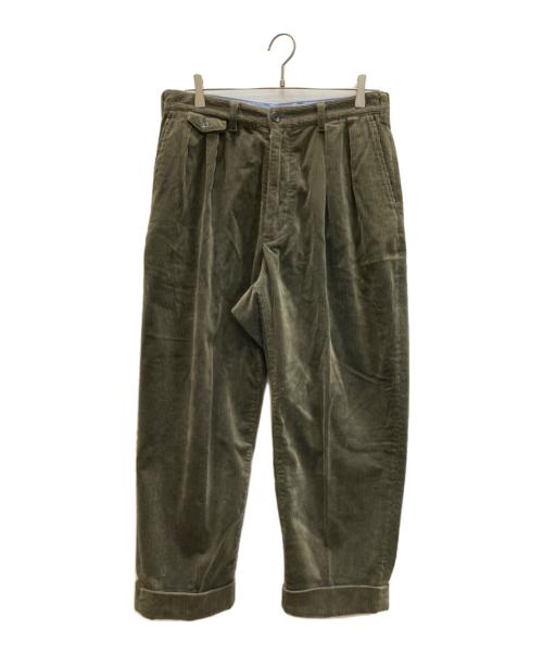 BEAMS（ビームス）BEAMS (ビームス) 2Pleats Corduroy パンツ グリーン サイズ:Mの古着・服飾アイテム