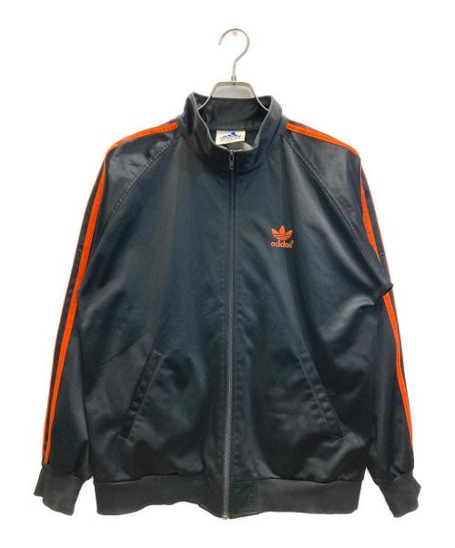 adidas（アディダス）adidas (アディダス) トラックジャケット ブラック×オレンジ サイズ:Mの古着・服飾アイテム