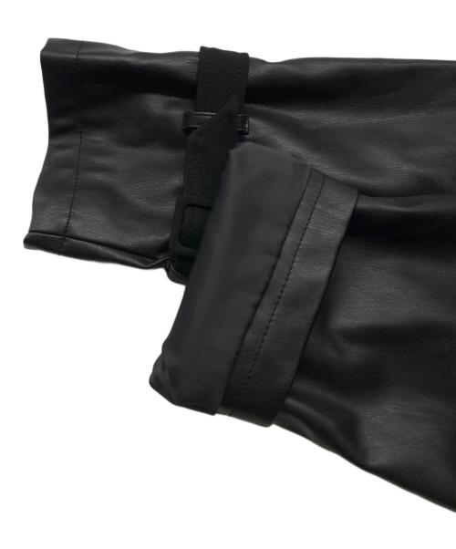 HARE（ハレ）HARE (ハレ) シンセティックレザーコンビトレンチコート ブラック サイズ:Sの古着・服飾アイテム