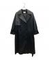 HARE（ハレ）の古着「シンセティックレザーコンビトレンチコート」｜ブラック