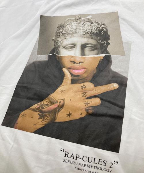 NEIL BARRETT（ニールバレット）NEIL BARRETT (ニールバレット) RAP CULES 2 Tシャツ ホワイト サイズ:SIZE L 未使用品の古着・服飾アイテム