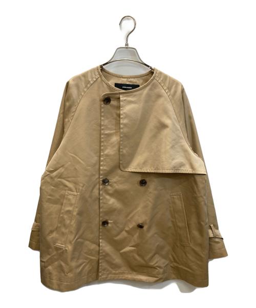 JOURNAL STANDARD（ジャーナルスタンダード）JOURNAL STANDARD (ジャーナルスタンダード) C/PEギャバ N/Cショートトレンチ ベージュ サイズ:M 未使用品の古着・服飾アイテム