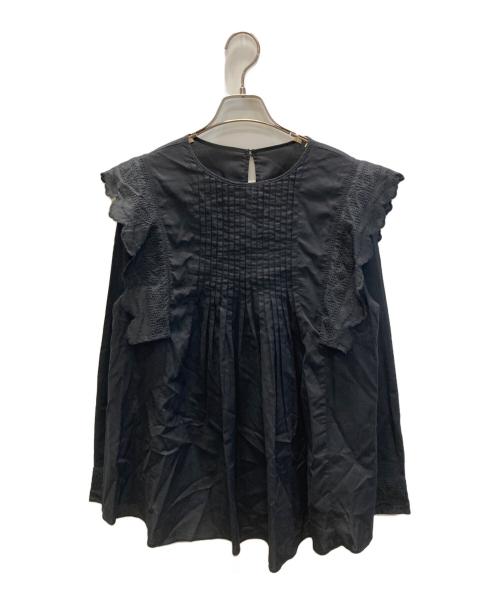 Spick and Span（スピック＆スパン）Spick and Span (スピックアンドスパン) エンブロイダリーレースピンタックブラウス ブラック サイズ:FREE 未使用品の古着・服飾アイテム