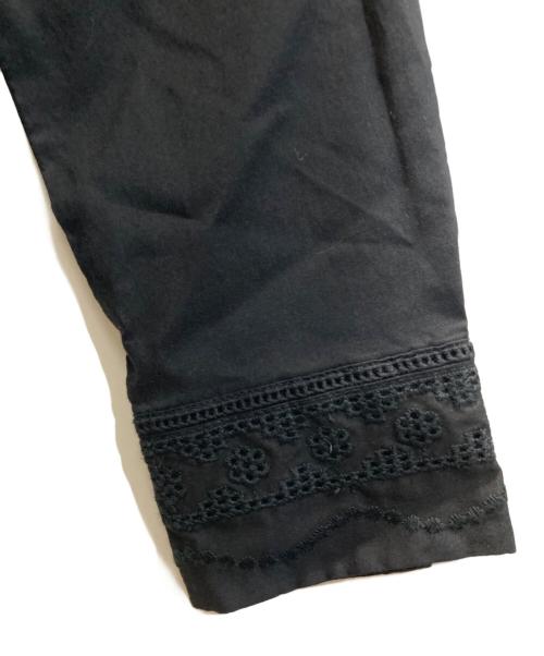 Spick and Span（スピック＆スパン）Spick and Span (スピックアンドスパン) エンブロイダリーレースピンタックブラウス ブラック サイズ:FREE 未使用品の古着・服飾アイテム