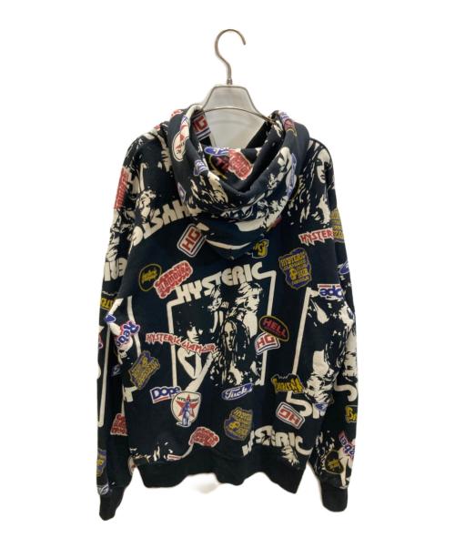 Hysteric Glamour（ヒステリックグラマー）Hysteric Glamour (ヒステリックグラマー) 4GIRLS柄 ジップパーカー ブラック サイズ:Ⅼの古着・服飾アイテム