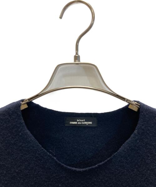 tricot COMME des GARCONS（トリココムデギャルソン）tricot COMME des GARCONS (トリココムデギャルソン) 90s 縮絨ウール 渦巻ニット ブラック サイズ:記載なしの古着・服飾アイテム