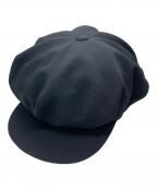 kijima takayukiキジマタカユキ）の古着「POLY CHINO FLAT BIG CASQUETTE/ ポリチノフラットビッグキャスケット」｜ブラック