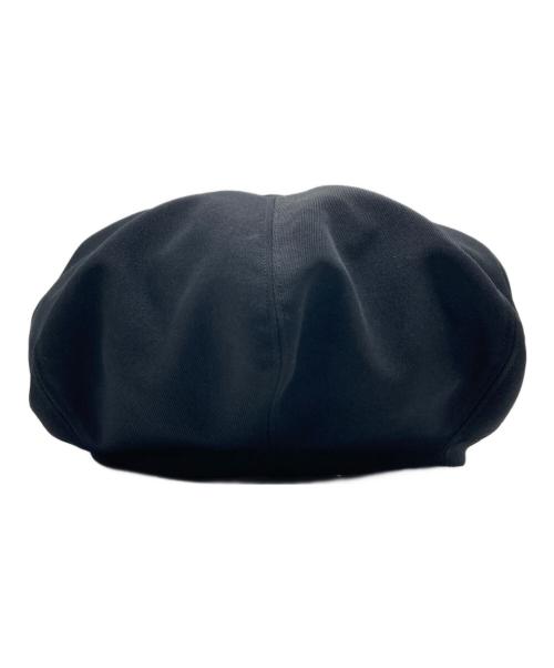 kijima takayuki（キジマタカユキ）KIJIMA TAKAYUKI (キジマタカユキ) POLY CHINO FLAT BIG CASQUETTE/ ポリチノフラットビッグキャスケット ブラック サイズ:2の古着・服飾アイテム