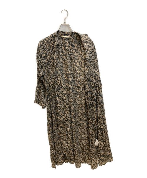 ne quittez pas（ヌキテパ）ne quittez pas (ヌキテパ) コットンボイル ピンタックワンピース ブラック サイズ:SIZE FREEの古着・服飾アイテム