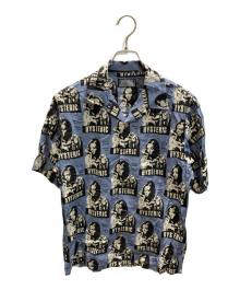 Hysteric Glamour（ヒステリックグラマー）の古着「HYSTERIC FICTION アロハシャツ」｜ブルー