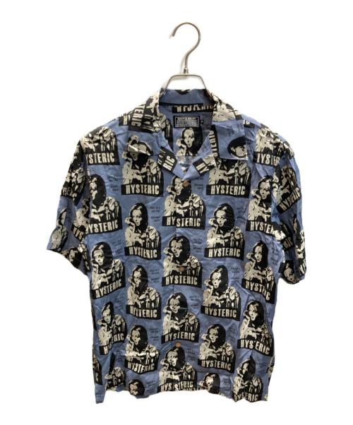 Hysteric Glamour（ヒステリックグラマー）Hysteric Glamour (ヒステリックグラマー) HYSTERIC FICTION アロハシャツ ブルー サイズ:SIZE Mの古着・服飾アイテム