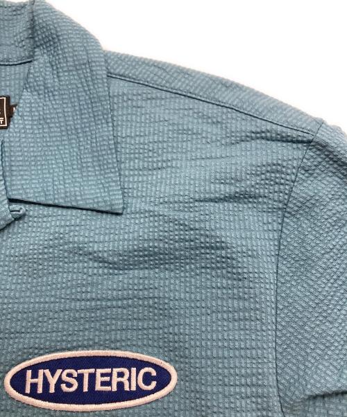 Hysteric Glamour（ヒステリックグラマー）Hysteric Glamour (ヒステリックグラマー) OVAL SIGN FOR BAD GIRL シャツ ブルー サイズ:SIZE Mの古着・服飾アイテム