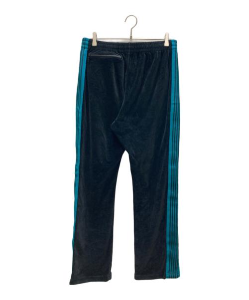 Needles（ニードルズ）Needles (ニードルズ) Narrow Track Pant - C/Pe Velour / ナロートラックパンツ ブラック×ブルー サイズ:Mの古着・服飾アイテム