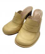 LOEWEロエベ）の古着「レザーミュールローファー」｜イエロー