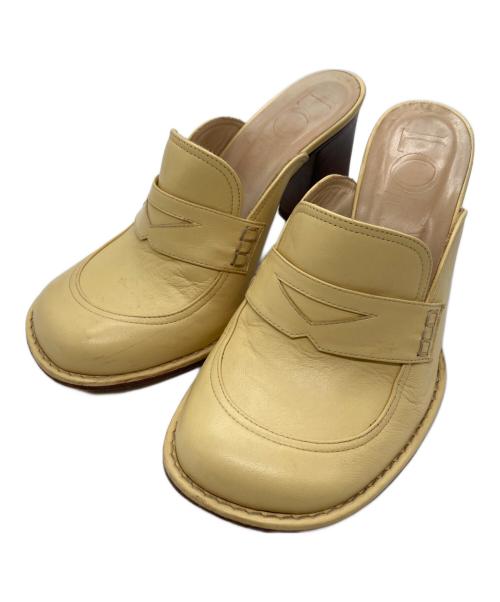 LOEWE（ロエベ）LOEWE (ロエベ) レザーミュールローファー イエロー サイズ:37の古着・服飾アイテム