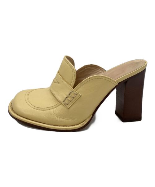 LOEWE（ロエベ）LOEWE (ロエベ) レザーミュールローファー イエロー サイズ:37の古着・服飾アイテム