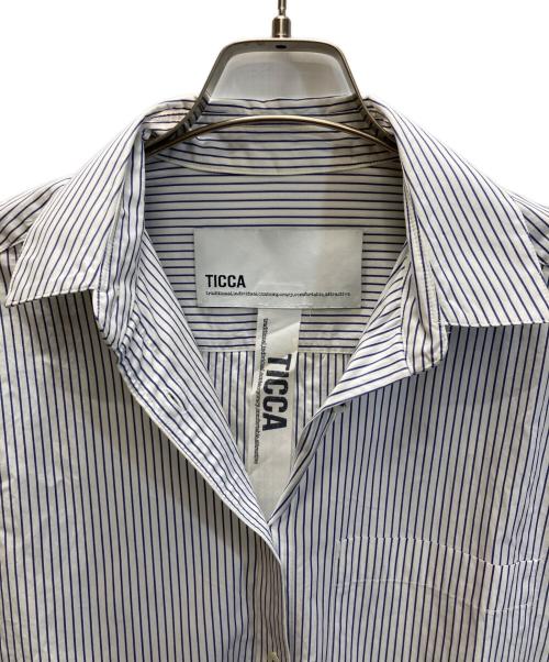 ticca（ティッカ）TICCA (ティッカ) バックレースアップ ストライプシャツ ネイビー×ホワイト サイズ:SIZE Freeの古着・服飾アイテム
