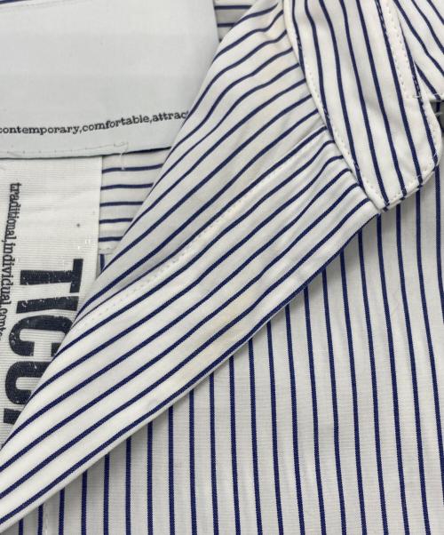 ticca（ティッカ）TICCA (ティッカ) バックレースアップ ストライプシャツ ネイビー×ホワイト サイズ:SIZE Freeの古着・服飾アイテム