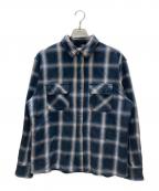 BIG MIKEビックマイク）の古着「HEAVY FLANNEL SHIRTS」｜ブルー×ホワイト