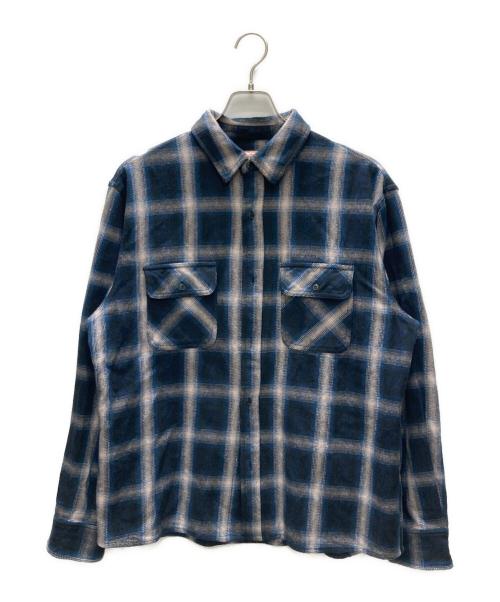 BIG MIKE（ビックマイク）BIG MIKE (ビックマイク) HEAVY FLANNEL SHIRTS ブルー×ホワイト サイズ:SIZE XLの古着・服飾アイテム