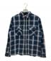 BIG MIKE（ビックマイク）の古着「HEAVY FLANNEL SHIRTS」｜ブルー×ホワイト