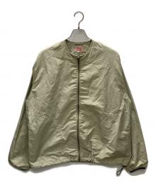 BIG MIKE（ビックマイク）の古着「No Collare Full Zip  JACKET」｜グリーン