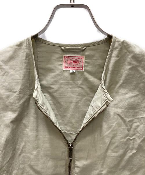 BIG MIKE（ビックマイク）BIG MIKE (ビックマイク) No Collare Full Zip  JACKET グリーン サイズ:SIZE Lの古着・服飾アイテム