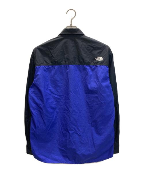 THE NORTH FACE（ザ ノース フェイス）THE NORTH FACE (ザ ノース フェイス) ロングスリーブヌプシシャツ ブルー×ブラック サイズ:SIZE Lの古着・服飾アイテム