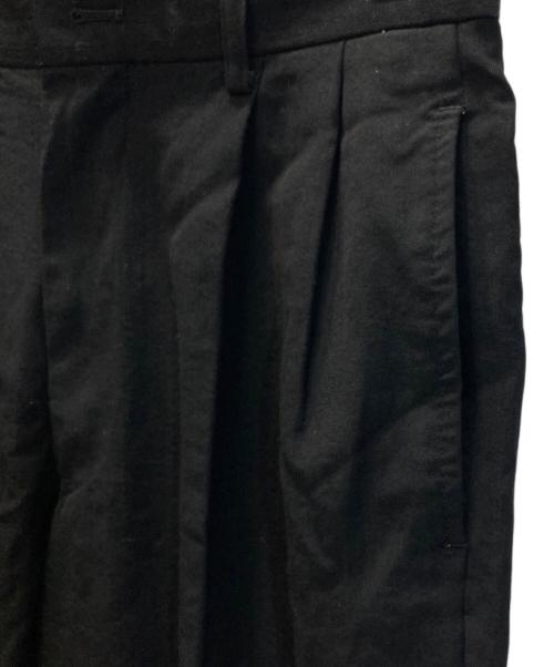 ISSEY MIYAKE MEN（イッセイミヤケメン）ISSEY MIYAKE MEN (イッセイミヤケメン) 90s ウールタックテーパードパンツ ブラック サイズ:Mの古着・服飾アイテム