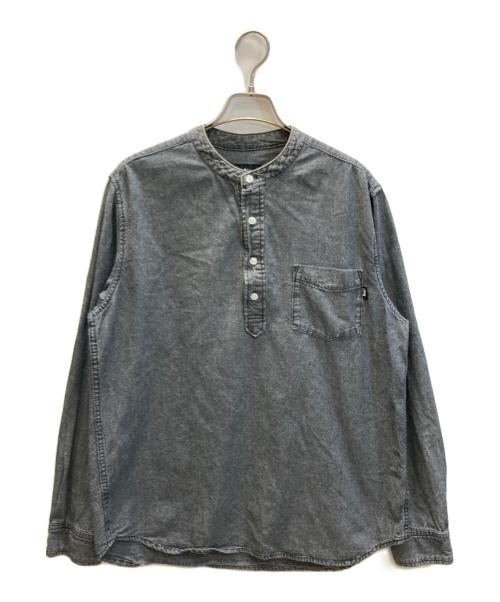 stussy（ステューシー）stussy (ステューシー) プルオーバーシャンブレー シャツ ブラック サイズ:SIZE Lの古着・服飾アイテム
