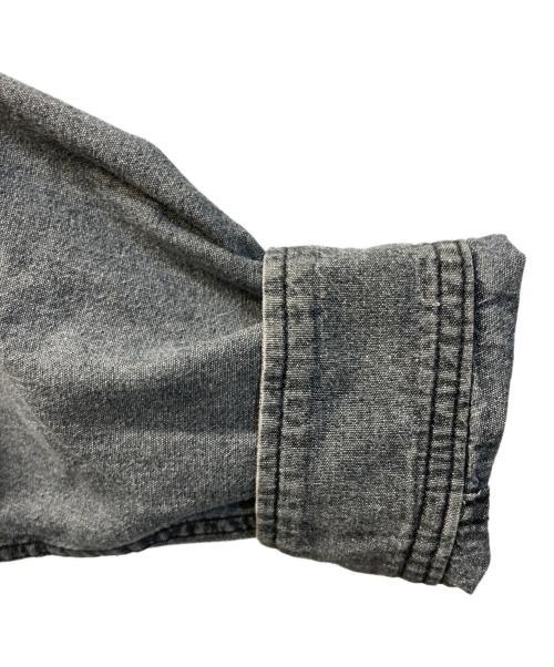 stussy（ステューシー）stussy (ステューシー) プルオーバーシャンブレー シャツ ブラック サイズ:SIZE Lの古着・服飾アイテム