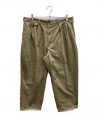 BEAMS PLUSビームスプラス）の古着「2 Pleats Twill チノパンツ」｜オリーブ