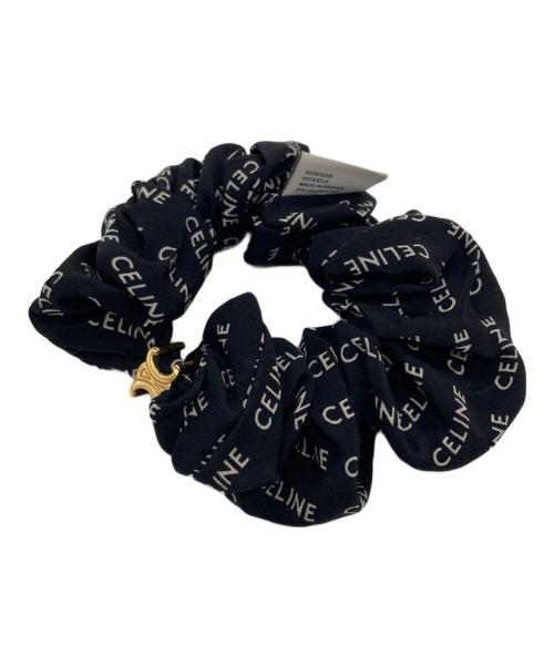 CELINE（セリーヌ）CELINE (セリーヌ) ロゴ シルク シュシュ ブラックの古着・服飾アイテム