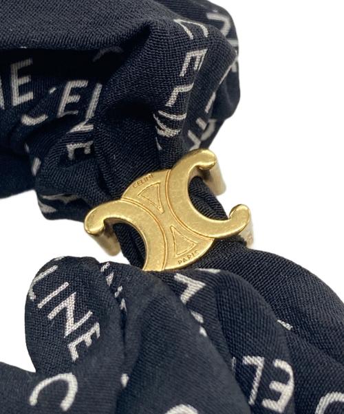 CELINE（セリーヌ）CELINE (セリーヌ) ロゴ シルク シュシュ ブラックの古着・服飾アイテム