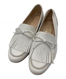 luca grossi（ルカグロッシ）の古着「リボンキルトローファー」｜ホワイト