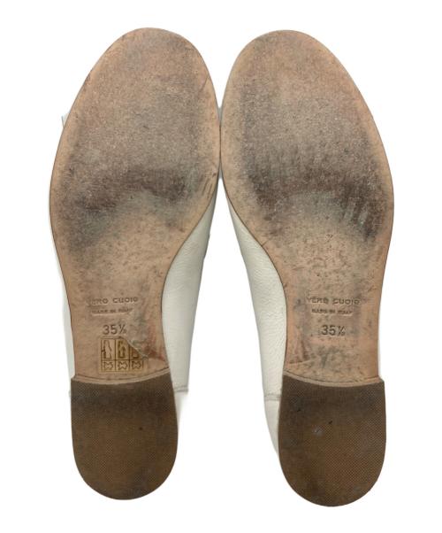 luca grossi（ルカグロッシ）Luca Grossi (ルカグロッシ) リボンキルトローファー ホワイト サイズ:35 1/2の古着・服飾アイテム