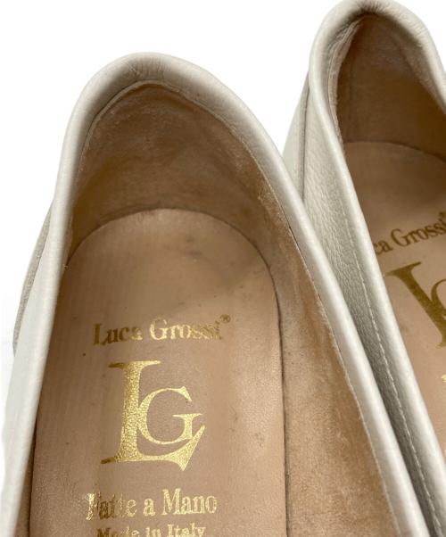 luca grossi（ルカグロッシ）Luca Grossi (ルカグロッシ) リボンキルトローファー ホワイト サイズ:35 1/2の古着・服飾アイテム