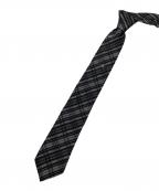 Vivienne Westwoodヴィヴィアンウエストウッド）の古着「オーブ刺繍チェックネクタイ」｜グレー