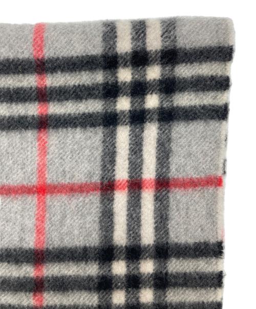 Burberry's（バーバリー）Burberry's (バーバリーズ) カシミヤチェックマフラー グレーの古着・服飾アイテム