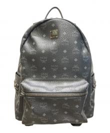MCM（エムシーエム）の古着「サイドスタッズ付 ヴィセトス バックパック」｜ブラック