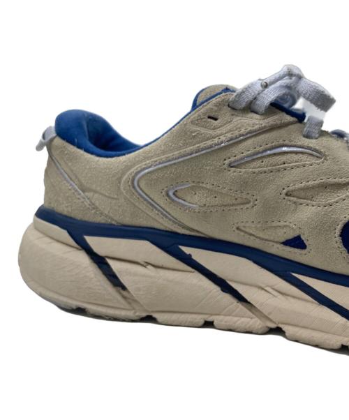 HOKAONEONE（ホカオネオネ）HOKAONEONE (ホカオネオネ) CLIFTON L SUEDE / クリフトン L スエード ベージュ×ブルー サイズ:27.5の古着・服飾アイテム