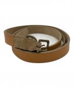 AURALEEオーラリー）の古着「LEATHER BELT / レザー ベルト」｜ベージュ