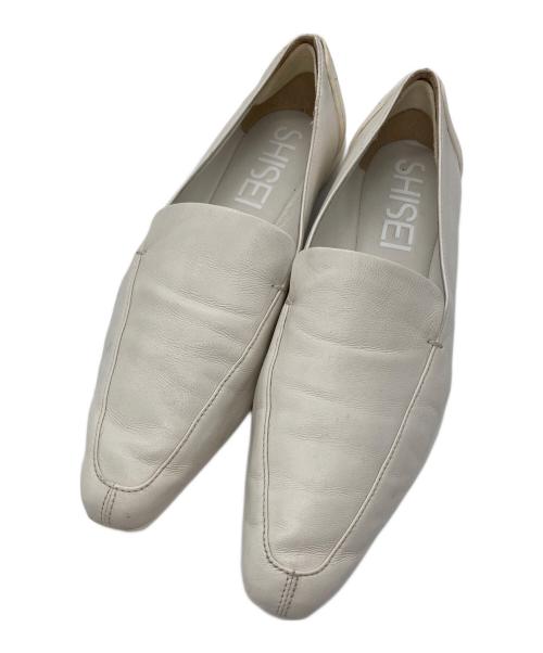 SHISEI（シセイ）SHISEI (シセイ) シープレザーフラットシューズ ホワイト サイズ:37 1/2の古着・服飾アイテム