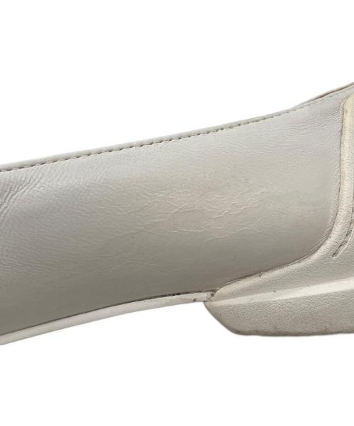 SHISEI（シセイ）SHISEI (シセイ) シープレザーフラットシューズ ホワイト サイズ:37 1/2の古着・服飾アイテム