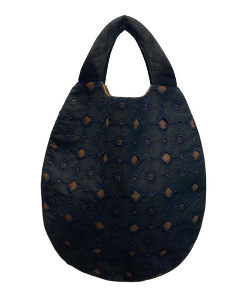 mina perhonen（ミナ ペルホネン）mina perhonen (ミナ ペルホネン) anemone エッグトートバッグ ネイビーの古着・服飾アイテム