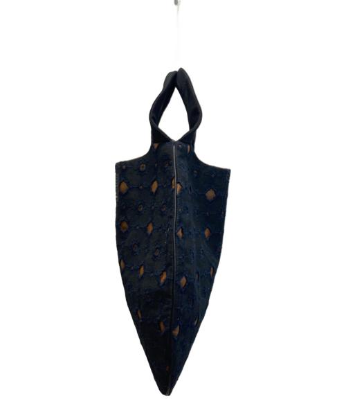 mina perhonen（ミナ ペルホネン）mina perhonen (ミナ ペルホネン) anemone エッグトートバッグ ネイビーの古着・服飾アイテム