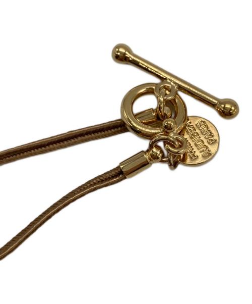 PHILPPE AUDIBERT（フィリップ オーディベール）PHILPPE AUDIBERT (フィリップ オーディベール) ELROSE GD コードネックレス ゴールド×ブラウンの古着・服飾アイテム