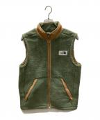 THE NORTH FACEザ ノース フェイス）の古着「フリースベスト」｜グリーン×ベージュ