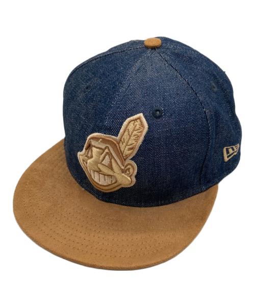 New Era（ニューエラ）New Era (ニューエラ) インディアンスキャップ インディゴ×ブラウンの古着・服飾アイテム